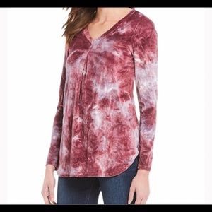 WESTBOUND TYE-DYE VELOUR TUNIC